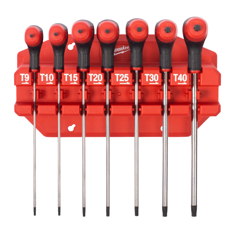 Set De Clés Males Torx Poignée En T Avec Capsule De Frappe  7 Pcs 4932498690 Milwaukee