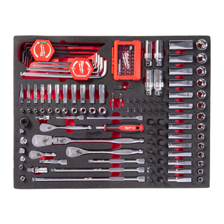 Module Mousse Pour Set De Douilles Et Cliquets 1/4" Et 3/8" De 153 Pcs 4932500756 Milwaukee