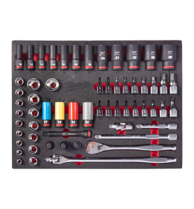 Module Mousse Pour Set  De Douilles À Choc Et Cliquet 1/2" De 60 Pcs 4932500757 Milwaukee