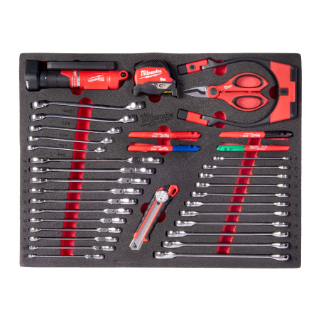 Module Mousse Pour Set D’Outils D’Éclairage, De Coupe, De Mesure Et De Clés De 14 Pcs 4932500759 Milwaukee