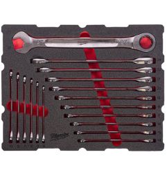 Packout™ Module Équipé Clés Mixtes À Cliquet Max Bite™ 17 Pcs 4932501872 Milwaukee