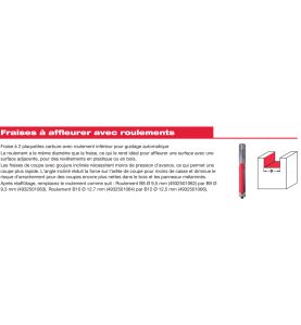 Fraise À Affleurer Avec Roulement Q1/2"19/110 Mm (X1) 4932500928 Milwaukee