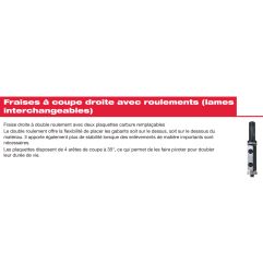 Fraise À Coupe Droite Avec Roulement Ik Q12 19/110 Mm (X1) 4932500947 Milwaukee