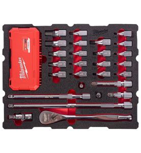 Packout™ Module Équipé Cliquet & Douilles / Embouts 1/2" 67 Pcs 4932501870 Milwaukee