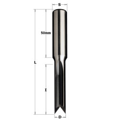 Vente de Mèches à coupes droites-gauches à mortaiser - D : 12 - l : 55 - L : 110 - S : 16 - Rotation : DROITE / GAUCHE CMT, numé