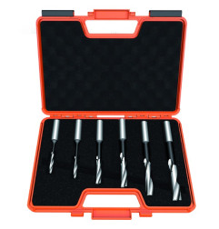 Vente de Coffrets de 6 mèches hélicoïdales à mortaiser "Pro" - D: 6-8-10-12-14-16mm - S : 16 - Rotation : DROITE CMT, numéro 168