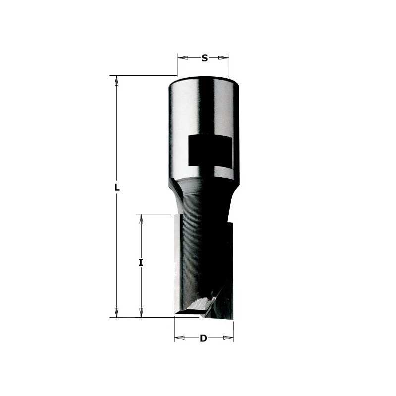 Mèches à défoncer pour défonceuses et mortaiseuses - D : 8 - l : 23 - L : 60 - S : M12x1 - Rotation : DROITE