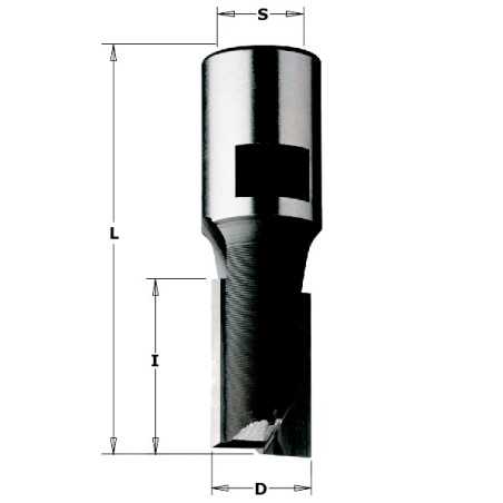 Vente de Mèches à défoncer pour défonceuses et mortaiseuses - D : 8 - l : 23 - L : 60 - S : M12x1 - Rotation : DROITE CMT, numér
