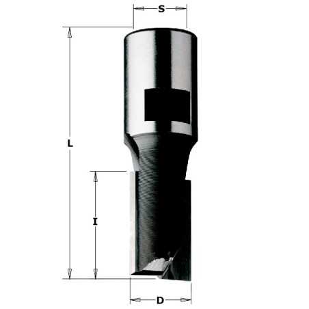 Mèches à défoncer pour défonceuses et mortaiseuses - D : 8 - l : 23 - L : 60 - S : M12x1 - Rotation : DROITE