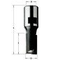 Mèches à défoncer pour défonceuses et mortaiseuses - D : 10 - l : 23 - L : 60 - S : M12x1 - Rotation : DROITE