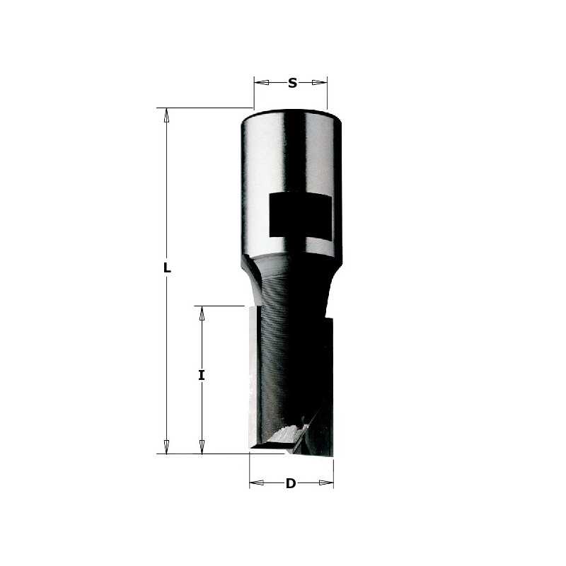Mèches à défoncer pour défonceuses et mortaiseuses - D : 25 - l : 25 - L : 60 - S : M12x1 - Rotation : DROITE Mèches à défoncer pour défonceuses et mortaiseuses - D : 25 - l : 25 - L : 60 - S : M12x1 - Rotation : DROITE