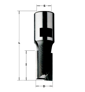 Vente de Mèches à défoncer pour défonceuses et mortaiseuses - D : 10 - l : 35 - L : 67 - S : M12x1 - Rotation : DROITE CMT, numé
