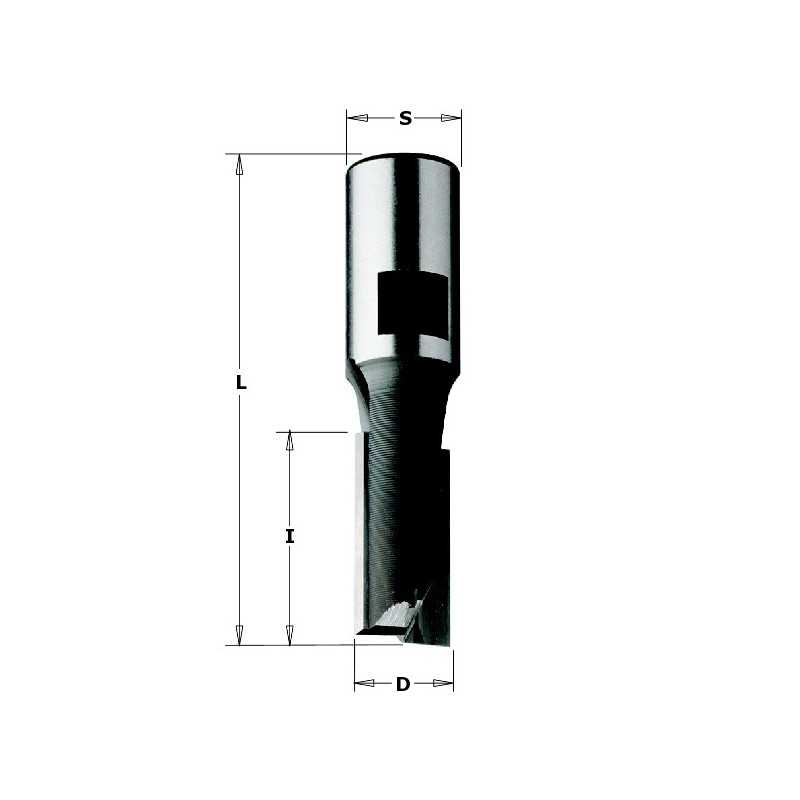 Mèches à défoncer pour défonceuses et mortaiseuses - D : 10 - l : 22 - L : 52 - S : M10 - Rotation : DROITE