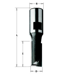 Mèches à défoncer pour défonceuses et mortaiseuses - D : 20 - l : 25 - L : 52 - S : M10 - Rotation : DROITE