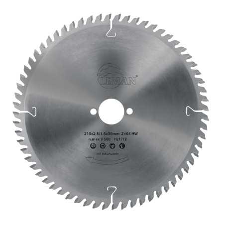 Lame Carbure / Radiale D.305X30X60Z Alt Neg Bois ref 964.305.3060 Leman
