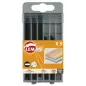 Coffret 5 Ls Sauteuse Univer 4 Bois + 1 Metal ref 8050.05 Leman