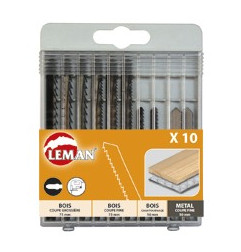 Vente de COFFRET 10 L.S.Sauteuse Universelles 8 BOIS + 2 METAL Leman, numéro 12762 / mn_8050.10 à 9,16 €HT soit 10,99 €TTC. 