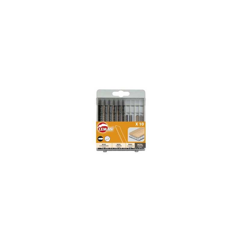 Coffret 10 Ls Sauteuse Univer 8 Bois + 2 Metal ref 8050.10 Leman