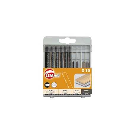 Coffret 10 Ls Sauteuse Univer 8 Bois + 2 Metal ref 8050.10 Leman