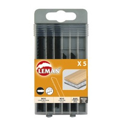 Vente de COFFRET 5 L.S.Sauteuse B&D 4 BOIS + 1 METAL Leman, numéro 12763 / mn_8550.05 à 5,83 €HT soit 6,99 €TTC. 