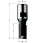 Mèches à défoncer pour défonceuses et mortaiseuses - D : 20 - l : 45 - L : 77 - S : M12x1 - Rotation : DROITE