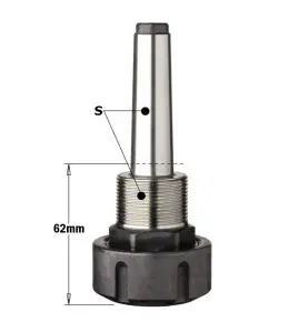 Vente de Mandrins à pinces ER32 avec queue conique MK2/MK3 - S : MK2/M30x1.5 - Pinces : ER32 - Rotation : GAUCHE CMT, numéro 186