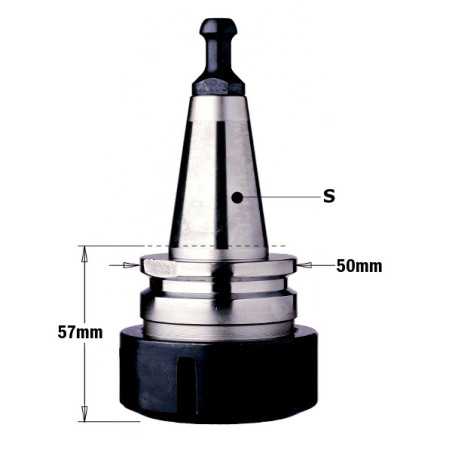 Vente de Mandrins à pince ISO30 - ER40 - S : ISO30 - Pince : ER40 - D Tirette : 12.8-9 - Rotation : DROITE CMT, numéro 1873 / cm