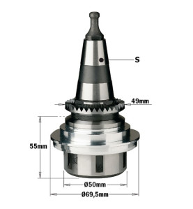 Vente de Mandrins à pinces ER32 avec queue ISO30 - S : ISO30 - Pince : ER32 - D Tirette : Ø8.5 - Rotation : DROITE CMT, numéro 1