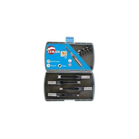 Vente de COFFRET 4 Bédanes carrés + Mèches L.u.70 Queue D.15.9mm Leman, numéro 13398 / mn_306.500.04 à 110,83 €HT soit 132,99 €T