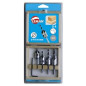 Coffret 4 Forets A Bois Helicoidaux + 4 Fraisoirs Acier ref 203.500.04 Leman