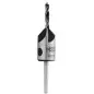 Foret Helicoidal Avec Fraisoir Acier D.4 Bois ref 203.504.00 Leman