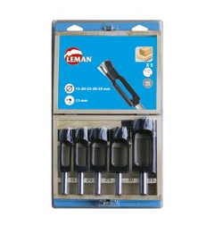 Vente de COFFRET 5 Mèches à bouchonner Acier queue 13 D.15/20/25/30/35 Leman, numéro 14140 / mn_200.500.05 à 111,24 €HT soit 133