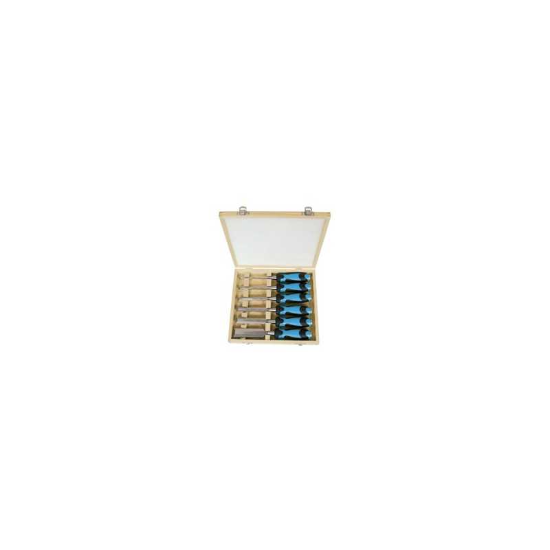 6 Ciseaux A Bois /Manche Bi-Mat L6/10/16/20/24/30 Coffret ref 780.500.06 Leman