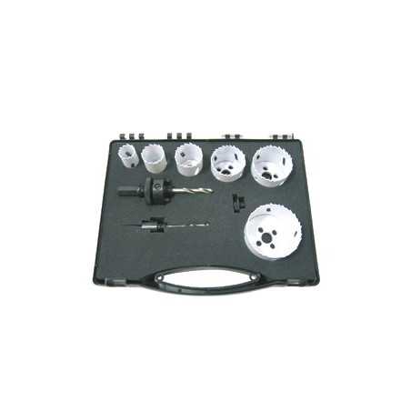 Vente de COFFRET 6 trépans bi-métal D.22/29/35/44/51/67 +2 mandrins +1 foret Leman, numéro 14443 / mn_3063 à 57,49 €HT soit 68,9