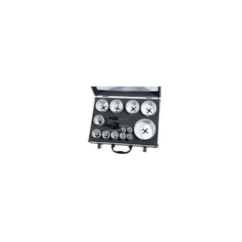 13 Trepans Bim D16 A 102 + 2 Mandrins + 3 Forets Coffret ref 5013 Leman