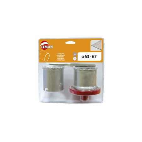 Vente de BLISTER 2 TREPANS concrétion carbure D.63/67 foret+embase Leman, numéro 14475 / mn_2.02006367 à 16,24 €HT soit 19,49 €T
