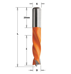 Vente de Mèches pour perceuses multi-broches - D : 7 - l : 30 - L : 55.5 - S : 8x20 - Rotation : GAUCHE CMT, numéro 1964 / cmt_3