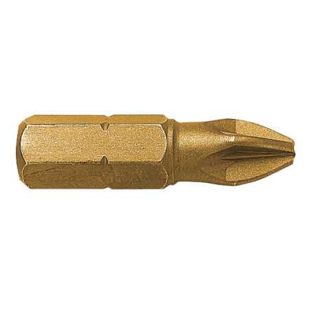 Vente de 2 Embouts de vissage TITANE POZIDRIV PZ N°2 / 25mm Leman, numéro 14588 / mn_51202TI.02 à 3,33 €HT soit 3,99 €TTC. 