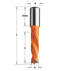 Vente de Mèches pour perceuses multi-broches - 308 - D : 4 - l : 26 - L : 57.5 - S : 10x20 - Rotation : DROITE CMT, numéro 1988 