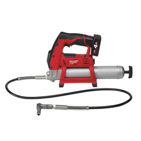 Vente de M12 GG-401B - Pompe à graisse 12V, 4,0 Ah Milwaukee, numéro 15152 / mlwk_4933441675 à 241,66 €HT soit 289,99 €TTC. 
