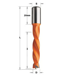 Vente de Mèches pour perceuses multi-broches - 309 - D : 6.35 - l : 43 - L : 70 - S : 10x20 - Rotation : GAUCHE CMT, numéro 2027