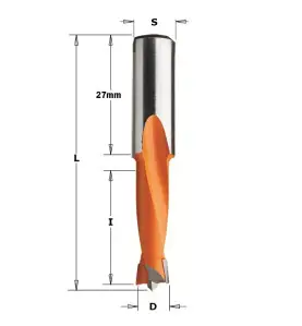 Vente de Mèches pour perceuses multi-broches - 310 - D : 5 - l : 27 - L : 57.5 - S : 10x27 - Rotation : DROITE CMT, numéro 2066 
