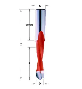 Vente de Mèches pour perceuses multi-broches - 311X - D : 10 - l : 35 - L : 70 - S : 10x30 - Rotation : DROITE CMT, numéro 2182 