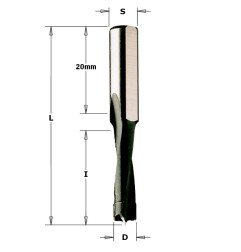 Vente de Mèches hélicoïdales pour machines mafell® et portatives - D : 16 - l : 30 - L : 58 - S : 8 - Rotation : DROITE CMT, num