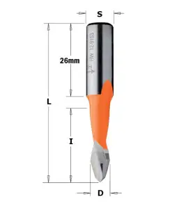 Vente de Mèches pour perceuses multi-broches pour trous débouchants - 313X - D : 5 - l : 27 - L : 57.5 - S : 10x26 - Rotation : 