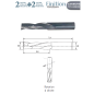 Meche Hm Massif D16X52X100 Z2+2 Finiti Dr Pos/Neg ref 7220.1652.00 Leman
