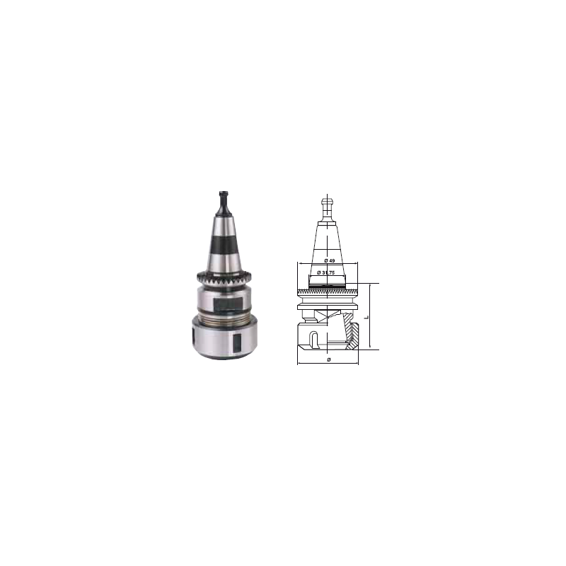 Cone Iso30 Couronne Crantee Porte Pince Gr25 ref 890.019.060 Leman