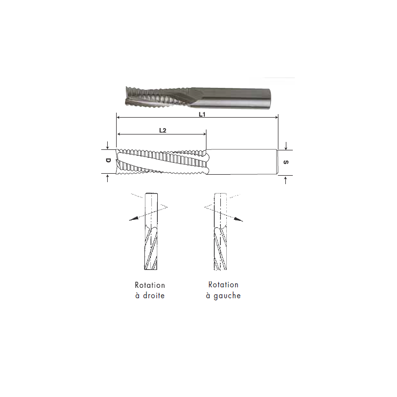 Meche Hm Massif D20X52X100 Z3 Ebauche Droite Neg ref 7301.2052.00 Leman