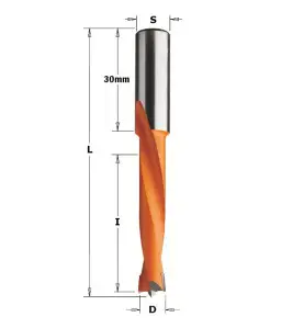 Vente de Mèches pour perceuses multi-broches - D : 8 - l : 44 - L : 77 - S : 10x30 - Rotation : DROITE CMT, numéro 2379 / cmt_36