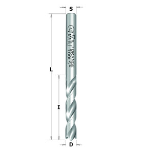 Vente de Mèches avec inciseurs négatifs pour trous borgnes - 363 - D : 2.5 - l : 27 - L : 55 - S : 2.5 - Rotation : DROITE CMT, 